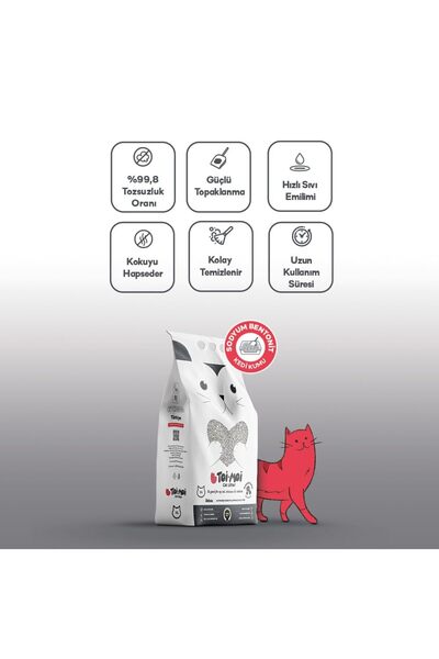 Toi Moi Aktif Karbonlu Sodyum Bentonit Kedi Kumu 10 kg