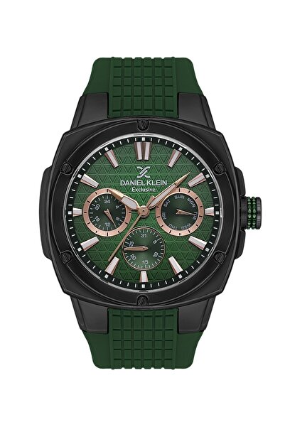 Daniel Klein Koyu Yeşil Aktif Fonksiyonlu Takvimli Oval Kare Model Erkek Kol ...