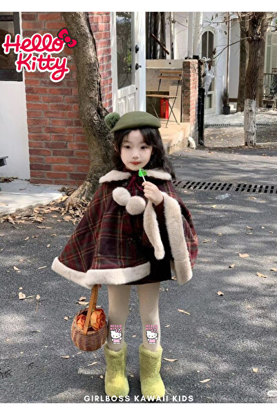 Girlboss Kawaii Hello kitty beyaz mat opak külotlu çorap