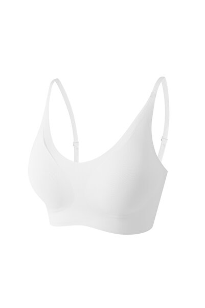 Papatya Seamless Laser Cut White Bra