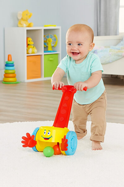 Baby Müzikli Top Toplama Oyuncağı – Yürüme Yardımcı Bebek Aktivite Aracı, Ren...