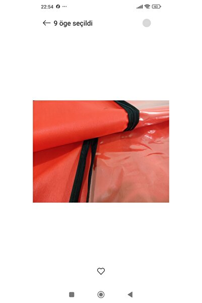 Umut kılıf Coat - Tunic Dress Carrying and Protective Case, Pouch, Semi-Transparent Window, Red, 64X130 cm