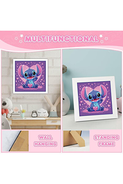 OEM Pictură cu diamant 5D cu ramă de lemn 17x17 cm - Stitch