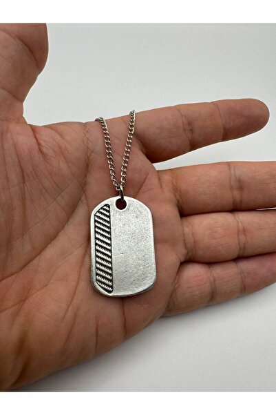 Yuchicly قلادة معدنية مخططة - إكسسوار للنساء والرجال (يوكلي)