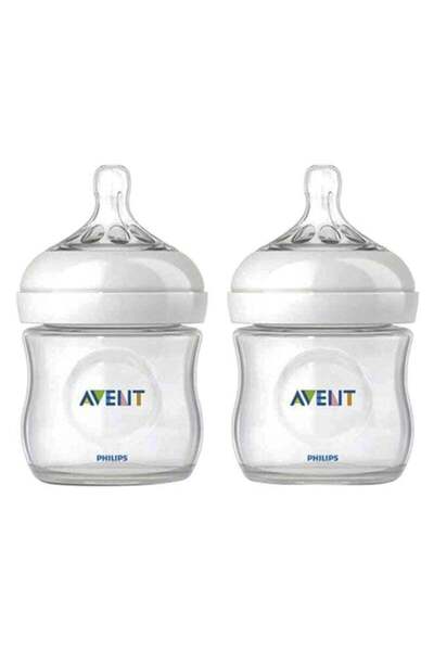 Philips Avent Natural Baby Bottle, Easy To Hold And Grip, Soft Nipple, Pack Of 2 - Clear, 125 Ml