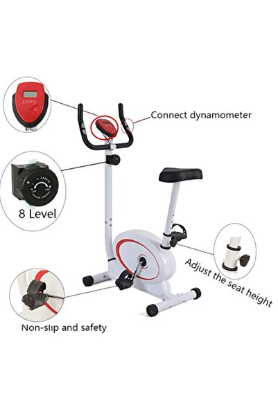 ALTIS AL2300 Upright Bike – 8-Level Magnetic Resistance, Digital Monitor, White