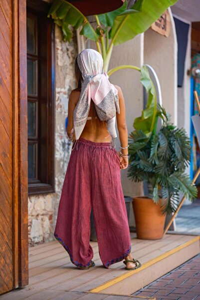 Miss Boheme Pink Color Ethnic Cap Embroidered Pants