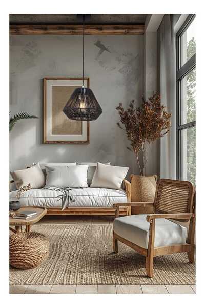 best power Classic Handmade Pendant Lamp 7189-1 – E27 Lamp Base (Bulb Not Included) – Adjustable 90cm Length