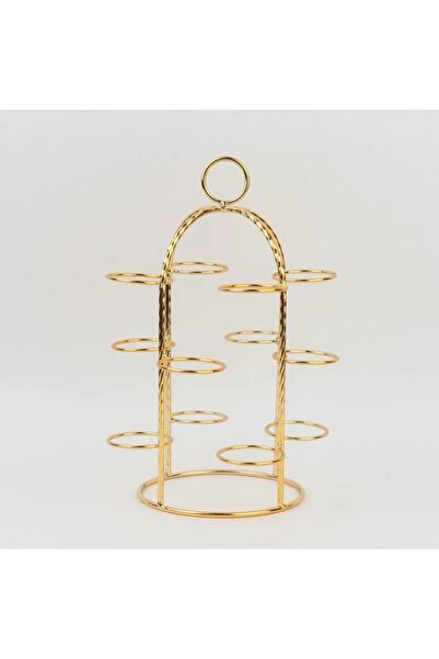 rexa حامل أكواب معدني ذهبي - 12 حجرة