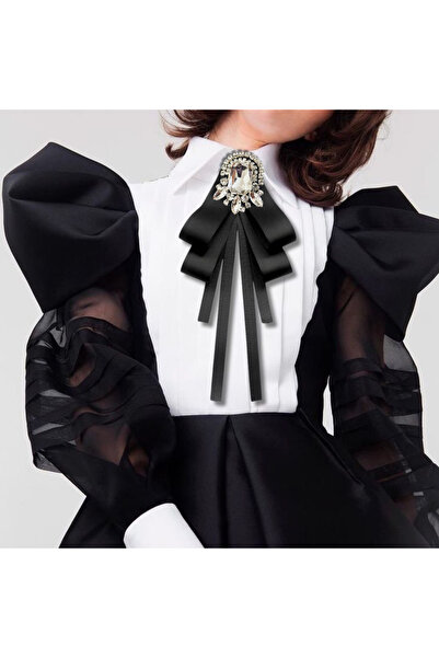 pegu baby collection SATEN SİYAH,ELYA SERİSİ,KRİSTAL TAŞ TASARIM KURDELA BROŞ...
