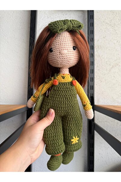 LUCHA Tulumlu Kız Örgü Bebek 35 cm