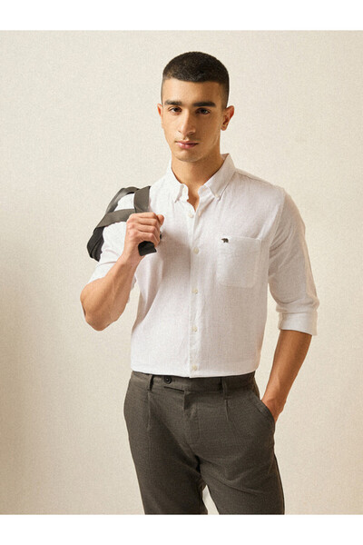 The Bear House Men's Regular Fit Cotton Shirt Long Sleeves Casual & Formal Soft Fabric