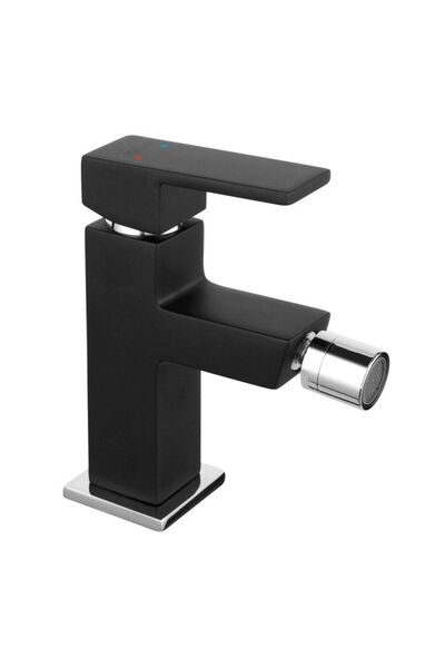 FERRO Bathroom faucet for bidet, BSD6BL, single lever, black finish