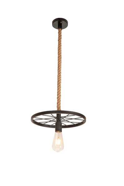 best power Rustic Pendant Lamp 6656 with E27 Lamp Base – Vintage Hanging Light with Adjustable 80cm Cord
