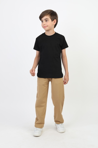 SLOBODA Unisex Waist Ribbed Taba Canvas School Pants