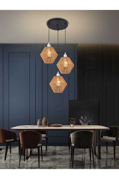 best power Classic Handmade Chandelier 7190-3 with E27 Base – 3-Light Vintage Hanging Lamp (Bulbs Not Included)