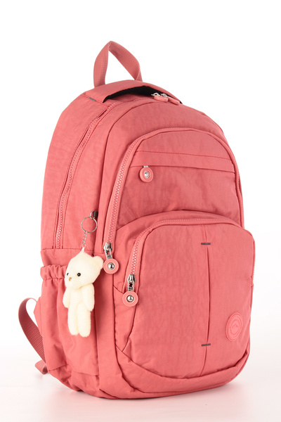 Lapiri Crinkle Fabric Multi-Eye School Bag–Unisex Backpack with Laptop & Tablet Compartment Middle School High School