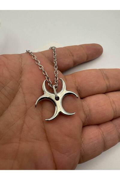 Yuchicly قلادة سلسلة على شكل نينجا دارت - إكسسوار دوار للرجال والنساء مطلي با...