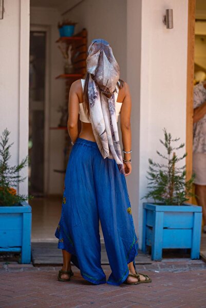 Miss Boheme Navy Blue Color Ethnic Cap Embroidered Pants