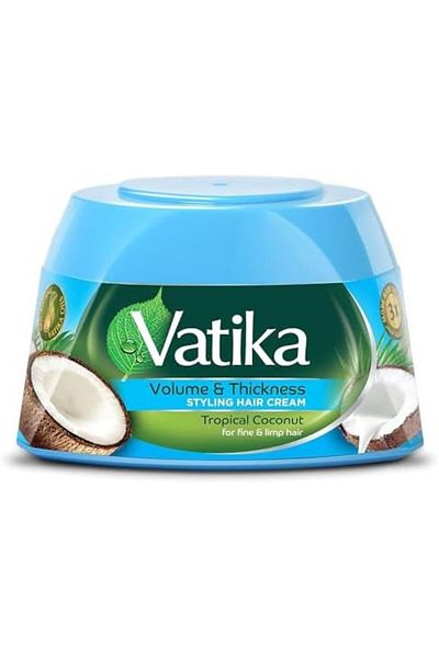 Vatika Tropical Coconut Styling Cream 140ml Volumizing and Thickening for Fine and Weak Hair by Natu