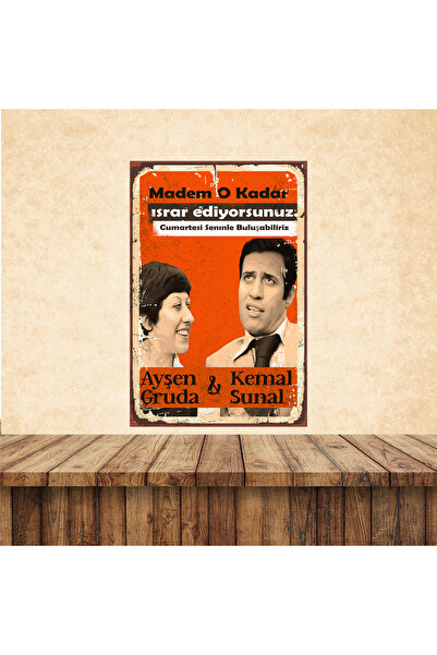 Kemal Sunal Ayşen Gruda Themed 20 x 30 MDF Wall Table 01