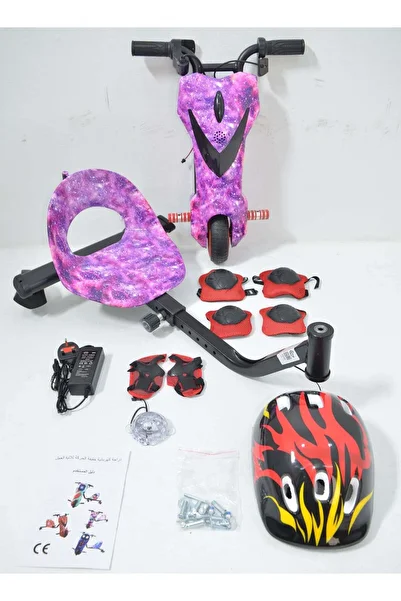 Generic Electric Drift Scooter for Kids with Helmet and Safety Gear