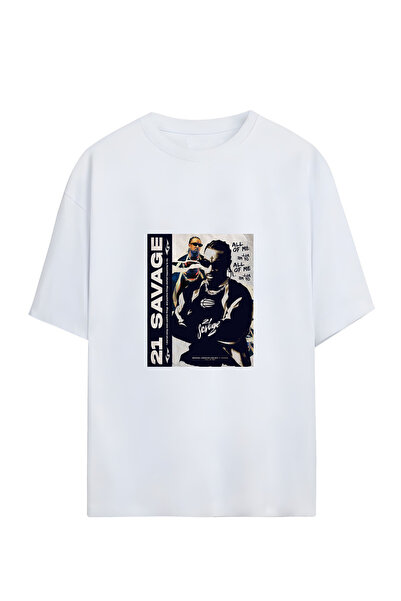 GraffTee 21 تي شيرت قطني كبير الحجم للجنسين من SAVAGE