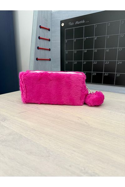 Çanta Trend Plush Pen Holder with Cat Pattern