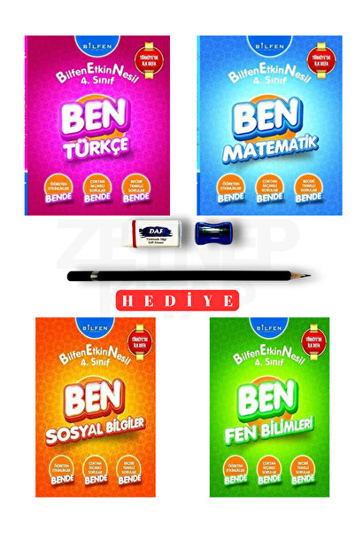 Bilfen Yayıncılık 4.Sınıf BEN Türkçe Matematik Fen Bilimleri Sosyal Bilgiler ...