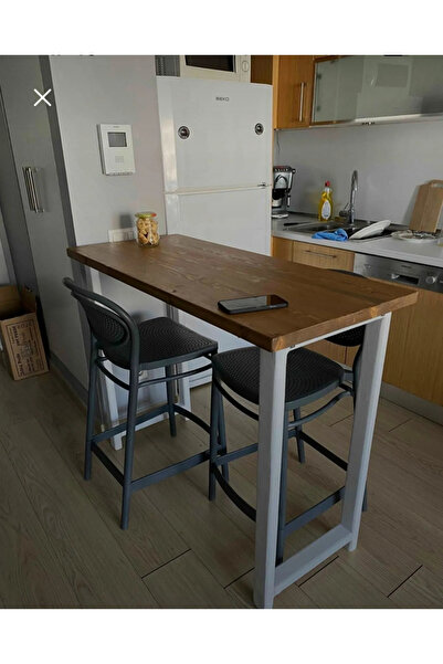 uğurlubaylar bar masası tamamı doğal masif ağaç 175x50cm