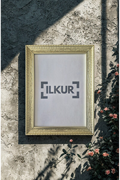 ilkur A4 Size (21X30 cm) Wooden Patterned Frame with Matte Glass