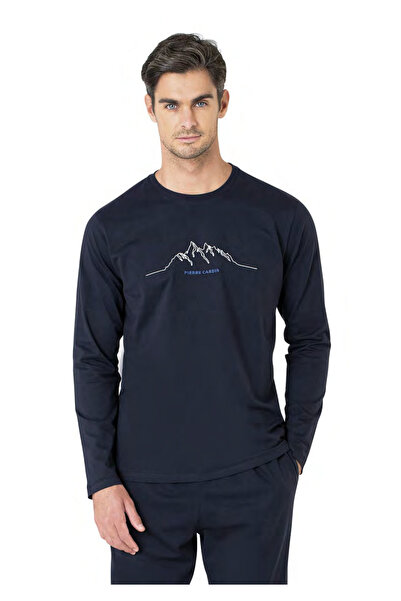 Pierre Cardin Erkek Yeni Sezon Bisiklet Yaka Uzun Kol Pamuk Ev Giyim Pijama Takımı VRP.C.P61E01.Y01