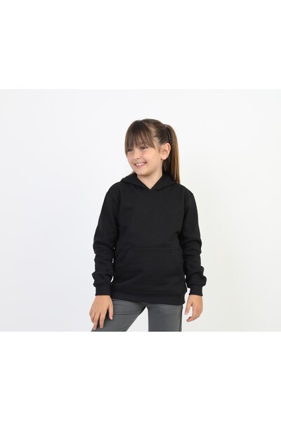 SLOBODA Unisex Printed Black Hooded Sweatshirt