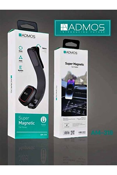 ADMOS Super Magnetic Car Holder AM318 – Strong 360° Rotating Mobile Stand for...