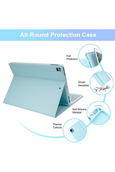 SIGLOO Keyboard and mouse case for Apple iPad Air 2024 13" Bluetooth Magnetic Stand Blue