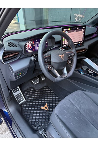 LeonTeamTurkey Cupra Terramar Uyumlu 5 Parça Deri Paspas Takımı (Cupra Logolu)