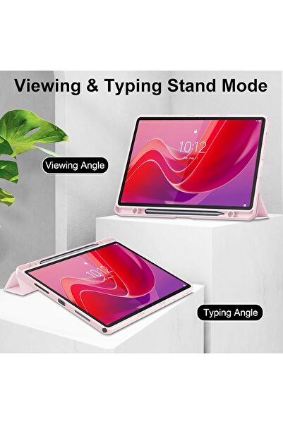 SIGLOO Husa premium pentru Lenovo Tab M11, 11", piele sintetica, suport Smart Pen, roz