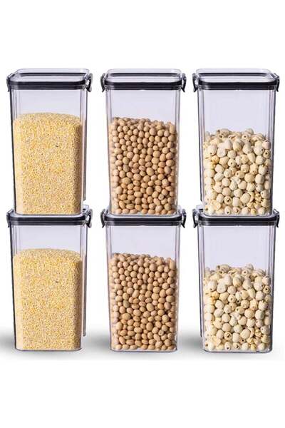 Generic Airtight Food Storage Container with Lock Lids,Cereal & Dry Storage J...
