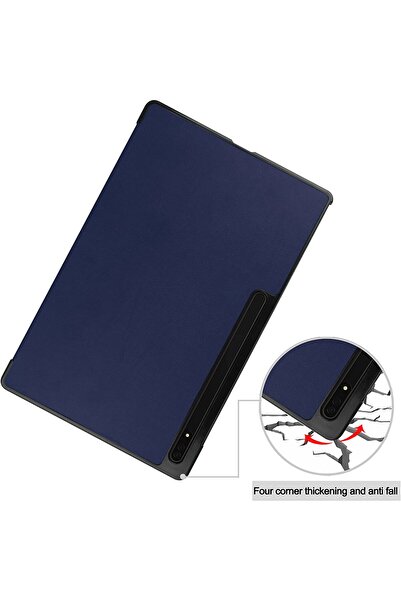 SIGLOO Husa Slim SmartCover Trifold pentru Samsung Tab S10, S9, S8 Ultra 14.6 inci dark blue