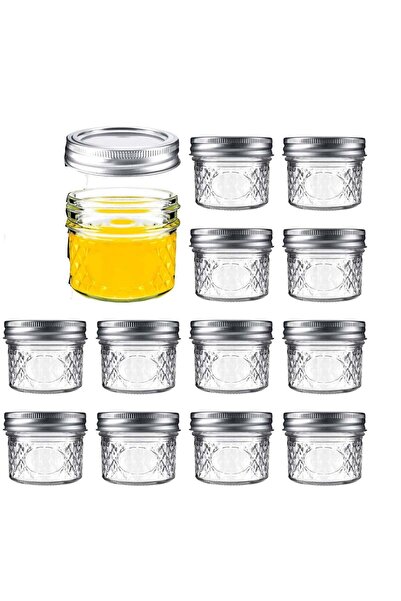 Generic SYOSI Mini Canning Jars 100ml With Lids, Small Glass Jars Ideal for Food Storage, Jam, Spice,Candle