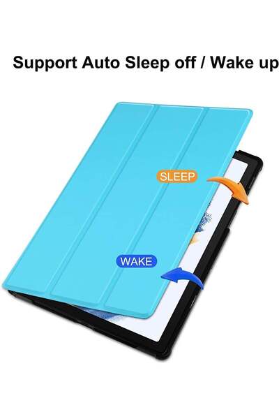 SIGLOO Husa UltraSlim stand Smart Cover pentru Samsung Galaxy Tab S9 Plus/S9 FE+ 12.4", Light Blue