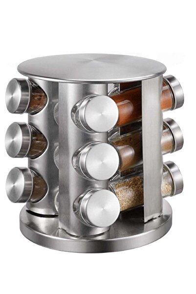 Generic ELTRAZONE 12-Glass Bottle Deluxe Spice Rack Spice Carousel Spice Organizer Seasoning Organizer Seas