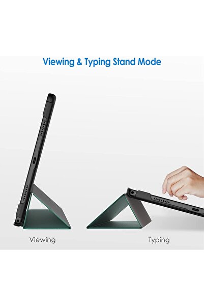 SIGLOO Husa Samsung Galaxy Tab A9+ 11 inci UltraSlim stand cu sleep wakeup dark green