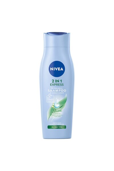 NIVEA 2-in-1 Hair Care Express Shampoo for All Hair Types, 250 ml