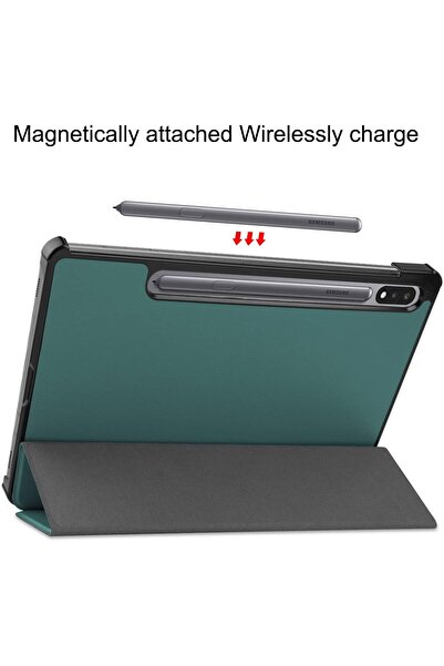 SIGLOO Case for Lenovo Tab P12 12.7 inches ultralight stand type sleep wake up function pine green