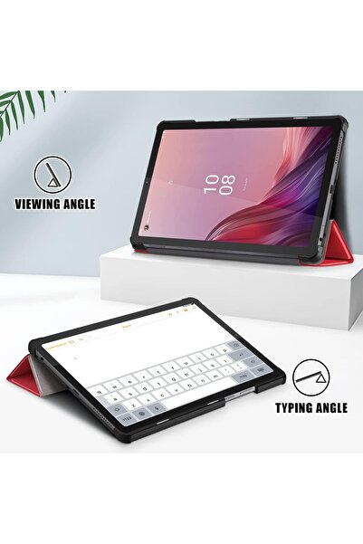 SIGLOO Husa premium Slim Smart Cover Trifold pentru Lenovo Tab M8 HD 4th Gen 8 inci red