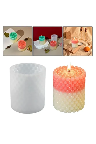 Getshopmini Epoxy Candle Bead Bubble Mold Bubble Patterned Stone Powder Mold Silicone 6.7X7.8Cm