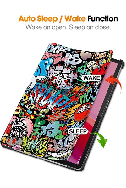 SIGLOO Husa Slim Smart Cover Trifold pentru Lenovo Tab M11 11 inci premium graffity