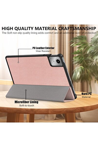 SIGLOO Slim Smart Cover Trifold Case for Lenovo Tab M11 11 inches golden