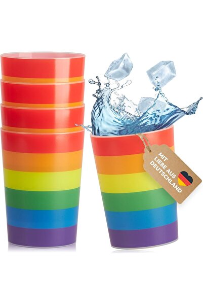 OEM Pahare de plastic colorate, pentru fiecare petrecere, set de 8 bucăți